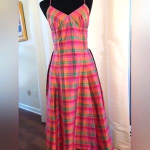 Isaac Mizrahi 100% silk Dress, 10, summer colors/pink